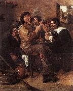 BROUWER, Adriaen Smoking Men ff oil painting artist